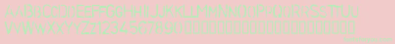 STENB    Font – Green Fonts on Pink Background