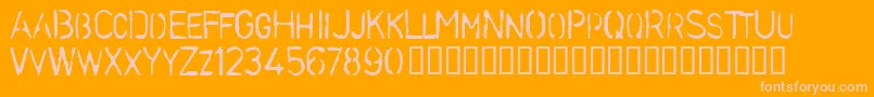 STENB    Font – Pink Fonts on Orange Background