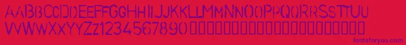 STENB    Font – Purple Fonts on Red Background