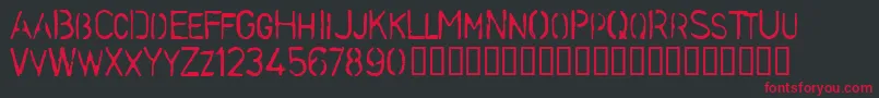 STENB    Font – Red Fonts on Black Background