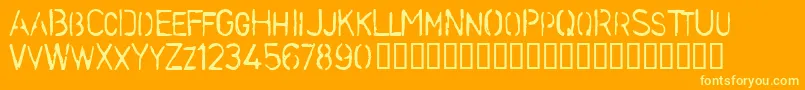 STENB    Font – Yellow Fonts on Orange Background