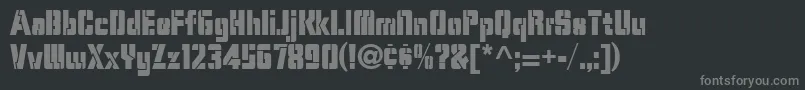STENCAM Font – Gray Fonts on Black Background
