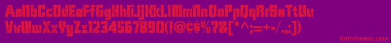 STENCAM Font – Red Fonts on Purple Background