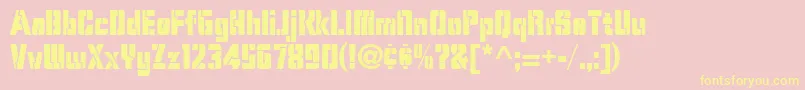 STENCAM Font – Yellow Fonts on Pink Background