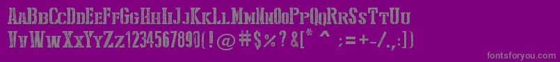 Fonte Stencil Style New – fontes cinzas em um fundo violeta