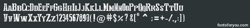 Шрифт Stencil Style New – белые шрифты