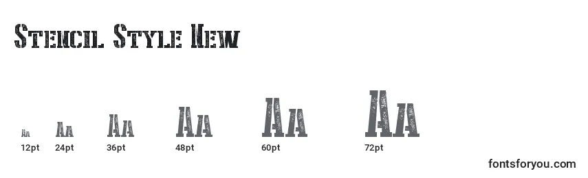 Stencil Style New Font Sizes