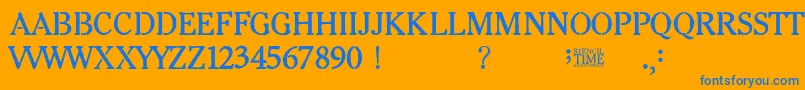 Подробнее о шрифте Stencil Time Шрифт Stencil Time – синие шрифты на оранжевом фоне