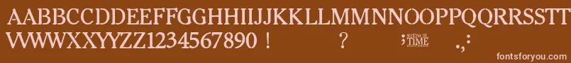 Más sobre la fuente Stencil Time fuente Stencil Time – Fuentes Rosadas Sobre Fondo Marrón