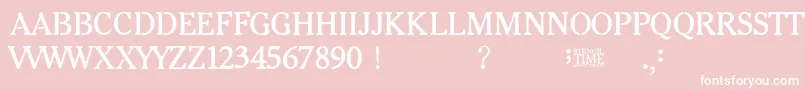 Więcej informacji o czcionce Stencil Time Czcionka Stencil Time – białe czcionki na różowym tle