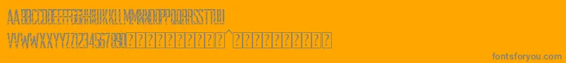 StencilDisco Font – Gray Fonts on Orange Background