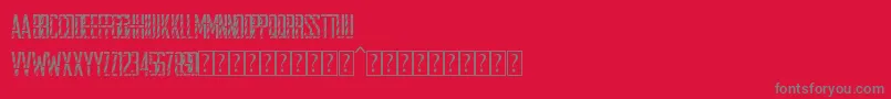 StencilDisco Font – Gray Fonts on Red Background