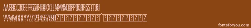 Шрифт StencilDisco – розовые шрифты на коричневом фоне