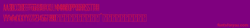 StencilDisco Font – Red Fonts on Purple Background