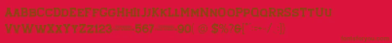 Stengkol 01 Font – Brown Fonts on Red Background
