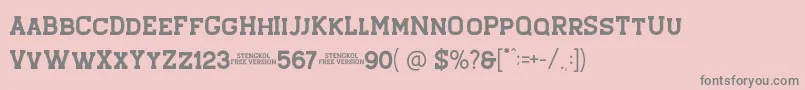 Stengkol 01 Font – Gray Fonts on Pink Background