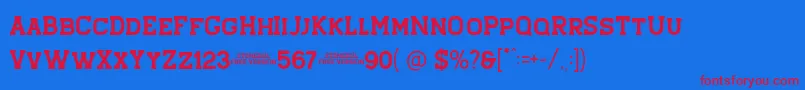 Stengkol 01-fontti – punaiset fontit sinisellä taustalla