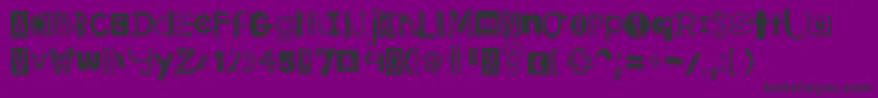 DjbRansomNote Font – Black Fonts on Purple Background