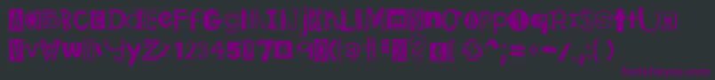 DjbRansomNote Font – Purple Fonts on Black Background