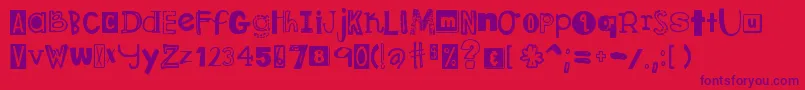 fuente DjbRansomNote – Fuentes Moradas Sobre Fondo Rojo