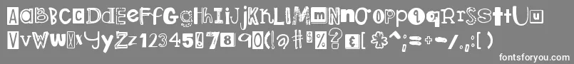 DjbRansomNote Font – White Fonts on Gray Background