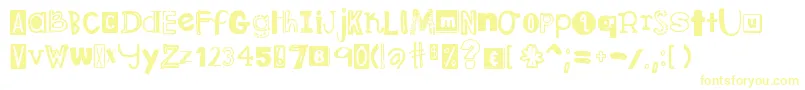 Więcej informacji o czcionce DjbRansomNote Czcionka DjbRansomNote – żółte czcionki