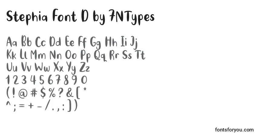 Schriftart Stephia Font D by 7NTypes – Alphabet, Zahlen, spezielle Symbole