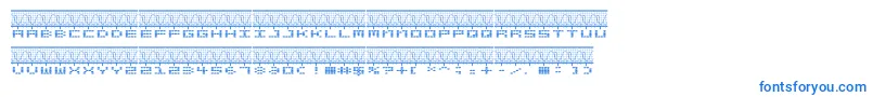 フォントSTEREOLA – 白い背景に青い文字