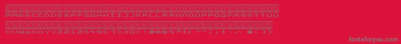 STEREOLA Font – Gray Fonts on Red Background