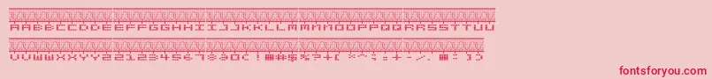 フォントSTEREOLA – ピンクの背景に赤い文字