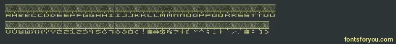 フォントSTEREOLA – 黒い背景に黄色の文字