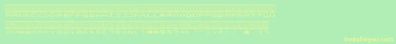 STEREOLA Font – Yellow Fonts on Green Background