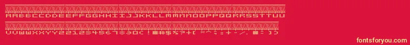 STEREOLA Font – Yellow Fonts on Red Background
