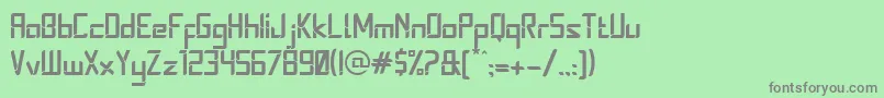 フォントStereoz – 緑の背景に灰色の文字