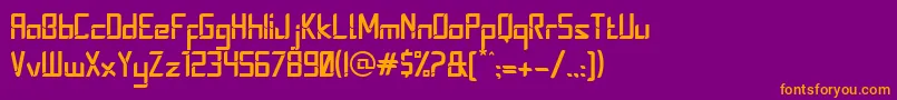 フォントStereoz – 紫色の背景にオレンジのフォント