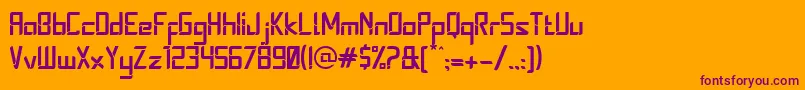 Stereoz Font – Purple Fonts on Orange Background