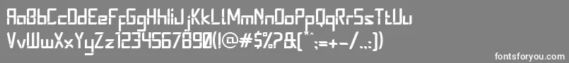 フォントStereoz – 灰色の背景に白い文字