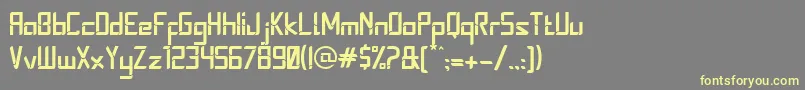 Шрифт Stereoz – жёлтые шрифты на сером фоне