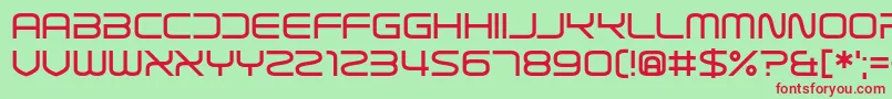Sterilict Font – Red Fonts on Green Background