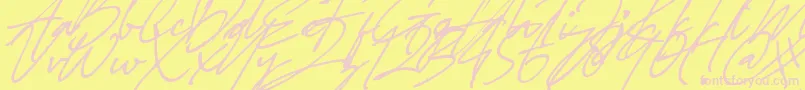 Police Sterling heights Font – polices roses sur fond jaune