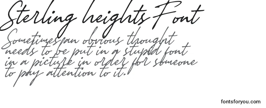 Czcionka Sterling heights Font