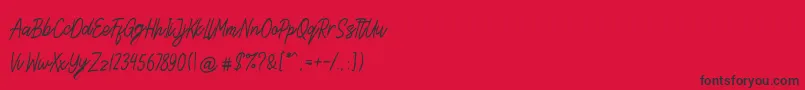 Steven Area Font – Black Fonts on Red Background
