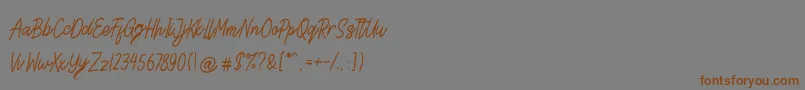 Steven Area Font – Brown Fonts on Gray Background