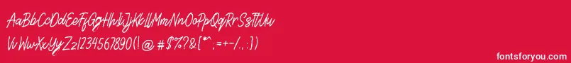 Steven Area Font – White Fonts on Red Background