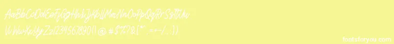 Steven Area Font – White Fonts on Yellow Background