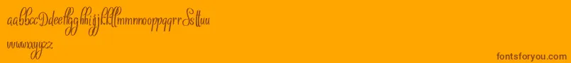 fuente Sthencyl Demo – Fuentes Marrones Sobre Fondo Naranja