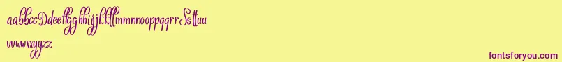 Sthencyl Demo Font – Purple Fonts on Yellow Background