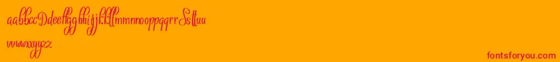 Sthencyl Demo Font – Red Fonts on Orange Background