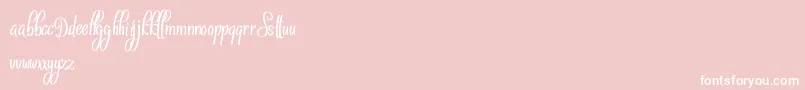 Lisätietoja Sthencyl Demo-fontista Sthencyl Demo-fontti – valkoiset fontit vaaleanpunaisella taustalla