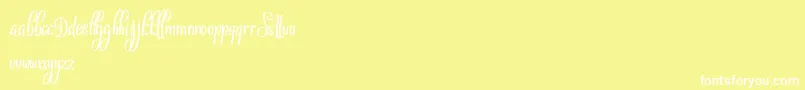 Sthencyl Demo Font – White Fonts on Yellow Background